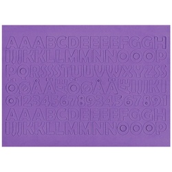Creotime Moosgummi »Buchstaben & Zahlen aus Moosgummi, H: 20 mm, 2 Bl.« lila