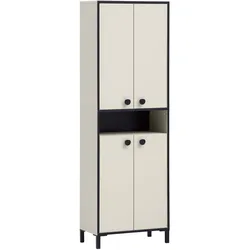Tchibo - Schuhschrank »Edda« - 60,5x33x185cm - schwarz - Holz / Metall / Kunststoff