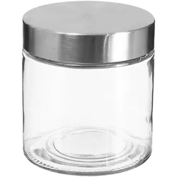 WellHome - Hermetisches Glas Ø11x12cm Glas und Edelstahl 750ml