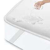 ohano Matratzenschoner 160 x 200 cm wasserdicht Inkontinenzunterlage waschbar, Matratzenschutz wasserdicht, Matratzenüberzüge, Inkontinenz Bettunterlage,wasserdichte Matratzenauflage- Weiß