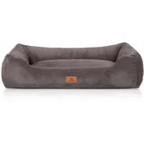 Knuffelwuff Hundebett Olivia Cord XXL 120 x 85cm Braungrau