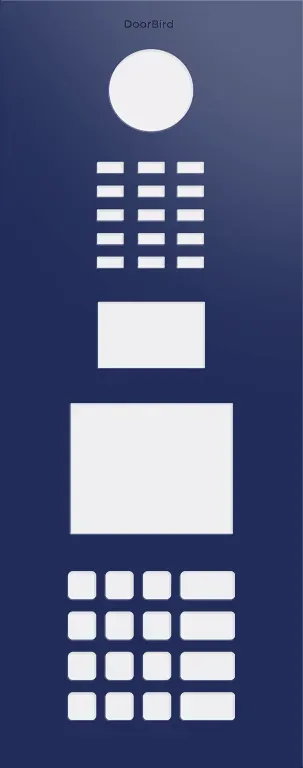DoorBird D21DKV Frontblende Nachtblau, Edelstahl, pulverbeschichtet, seidenmatt