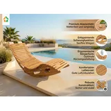 prestige home living outdoor Ergonomische Schwungliege aus Akazienholz - FSC® zertifiziert