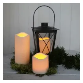 StarTrading LED flackernde Stumpenkerze Paul