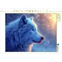 Calvendo Puzzle Frostglanz: Das klare Blau im weißen Wolfslicht