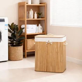 Tectake Wäschekorb mit Wäschesack eckig 100 L