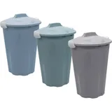 Spetebo Universal Maxitonne aus Kunststoff - 40 Liter - Allzweck Tonne mit Deckel farblich sortiert