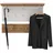 CARO-Möbel Wandgarderobe Bilbao 90 x 60 x 30 cm Eiche/Weiß