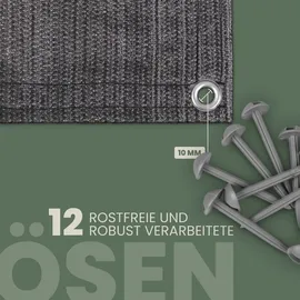 BestLivings Vorzeltteppich 300x600 cm – Camping Matte mit Ösen, Outdoor Teppich inkl. 12 Kunststoff Heringe & Tragetasche, Markisenteppich