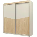 Mirjan24 Schiebetürenschrank, Beige, Eiche, Holzwerkstoff, Rechteckig, 200x215x65 cm, Schlafzimmer, Kleiderschränke, Schwebetürenschränke