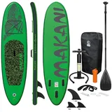 ECD Germany SUP-Board Stand Up Paddle Board aus PVC Paddelboard Paddling Board, Stand-Up Paddle-Board, Aufblasbares Surfboard Dunkelgrün mit Anti-Rutsch Belag Komplett Set grün 320 cm