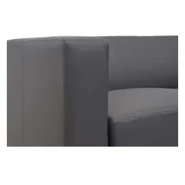 Mendler 2er Sofa Couch Loungesofa Lille ~ Kunstleder, dunkelgrau