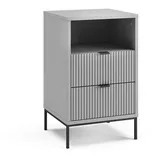 Vicco Nachtschrank Eliza 40 x 40 x 66 cm Grau/Schwarz