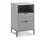 Vicco Nachtschrank Eliza 40 x 40 x 66 cm Grau/Schwarz