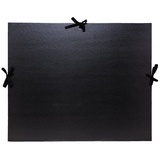 Exacompta 25738E Zeichenmappe (mit Schleifchen für format Din A3, Kraft, 32 x 45 cm) schwarz