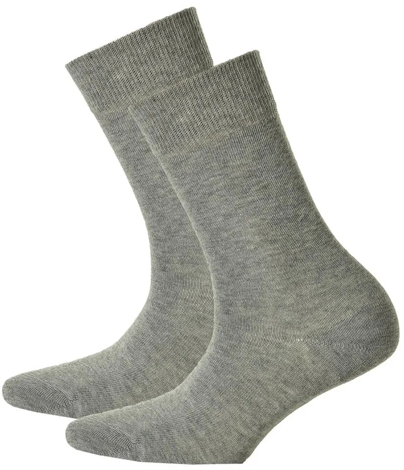 Hudson 2 Paar Damen Socken - Only 2-Pack, Strumpf, Komfortbund, Einfarbig Silber 39-42 (5,5-7,5 UK)
