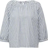 s.Oliver Streifenbluse mit Raffung und Schleife blau 40
