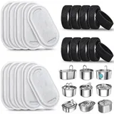 WEFHEF Katzenbrunnen Filter, 10 Stück Aktivkohlefilter + 10 Stück Schaumstofffilter Vierfachfiltration Trinkbrunnen Katzen Ersatzfilter Katzenbrunnenfilter für 3.2L/2L Edelstahl Trinkbrunnen