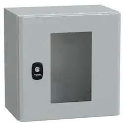 Schneider Electric NSYS3D3320T Spacial S3D tspt Tür ohne Montageplatte. H300xB300xT200 IP66 IK08 RAL7035.