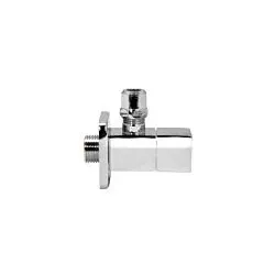 Universal Design-Eckventil 108678 1/2"x10mm, kantige Bauform, Messing verchromt