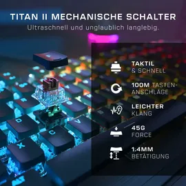 Turtle Beach Vulcan II Tactile Gaming-Tastatur, Schwarz