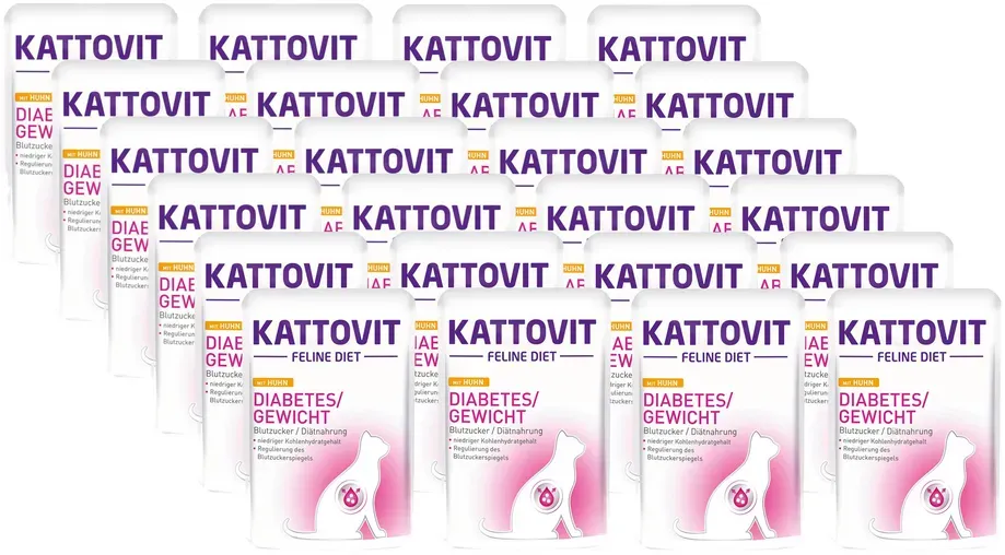 Kattovit Diabetes/Fressendes Huhn 24x85g Beutel