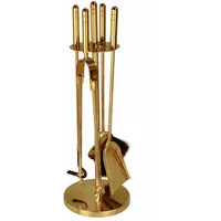 MS Beschläge Kaminbesteck Set Messing 0,65 m 5-tlg. gold