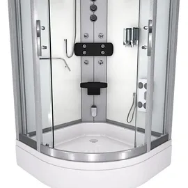 SeniorBad Dampfdusche Dusche Duschkabine D58-60T3-EC Duschtempel Sauna 100x100 cm
