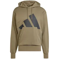 adidas Essentials Big Logo French Terry Kapuzenpullover Olive Strata / Black L