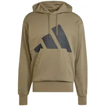 adidas Essentials Big Logo French Terry Kapuzenpullover Olive Strata / Black L