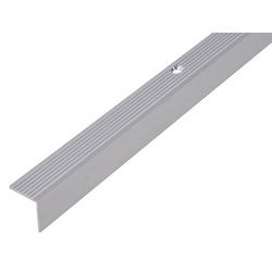Alberts 1 m Treppenkanten-Schutzprofil, 19 x 19 mm, Materialstärke 2 mm, Aluminium Silber eloxiert