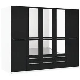 Priess Wäscheschrank Barcelona 230 x 193 x 54 cm Schwarz/Weiß