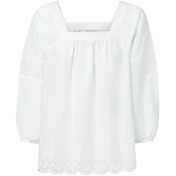 Tchibo - Bluse mit Stickerei - Damen - Gr. 46 - weiß