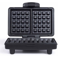 LIVOO DOP217 Edelstahl Waffelautomat Waffelgerät 800 W Schwarz