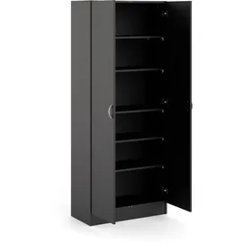 VCM ebuy24 Kleiderschrank 2 Türen mattschwarz.