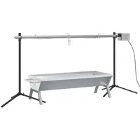 vidaXL Rotisserie Ø 0,00 m Edelstahl Weiß