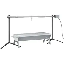 vidaXL Rotisserie Ø 0,00 m Edelstahl Weiß