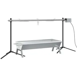 vidaXL Rotisserie Ø 0,00 m Edelstahl Weiß