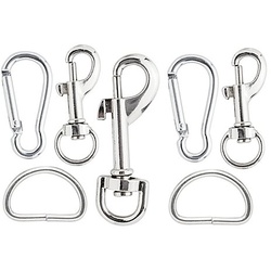 Taschenzubehör-Set mit Karabinern und D-Ringen, 7-teilig