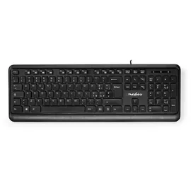 Nedis Kabelgebundenes Keyboard US-Layout (US-English) - USB-A | QWERTY |Numerische Tastatur