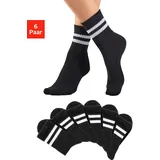 H.I.S. Tennissocken 6er Pack Schwarz/Weiß 47-48