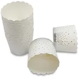 Frau Wundervoll Frau WunderVoll® 100 Muffin BACKFORMEN Punkte Silber Durchmesser 6,1 cm/Muffinbackform, Muffinform, Backformen, Backförmchen, Cupcake Formen, Muffin Förmchen Papier