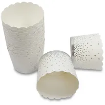 Frau Wundervoll Frau WunderVoll® 100 Muffin BACKFORMEN Punkte Silber Durchmesser 6,1 cm/Muffinbackform, Muffinform, Backformen, Backförmchen, Cupcake Formen, Muffin Förmchen Papier