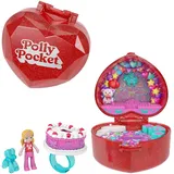 POLLY POCKET "Mattel 80th Anniversary Ruby Red Ring Box Collector Compact", bunt, Spielfigurenwelten, KinderB:6cm H:4cm T:6cm, Kunststoff, B:6cm H:4cm T:6cm