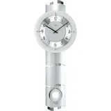 Funkwanduhr chromfarben sehr moderne Optik - AMS Modell: 5215