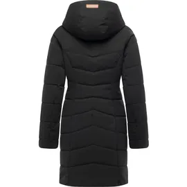 Ragwear fRagwear Damen, Langer Wintermantel warmer Steppmantel mit Kapuze Noita YOUMODO Black Gr. 6XL - 6XL