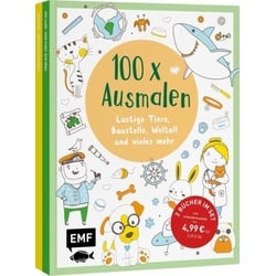 100 x Ausmalen – 2 Ausmal-Bücher im Bundle