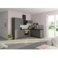 OPTIFIT Winkelküche L-Form 270 cm Basaltgrau