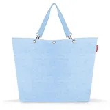 Reisenthel shopper XL twist powder blue – Geräumige Shopping Bag und edle Handtasche in einem – Aus wasserabweisendem Material