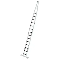 Stufen-Glasreinigerleiter-Satz mit nivello®-Traverse und clip-step R13 Kombi mit 2 Unterteilen